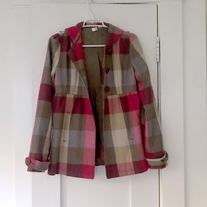 Roxy Flannel/Plaid Coat with Hood